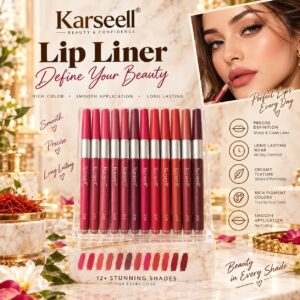 Creamy Texture High Pigmented Lip Pencils,6 Pc