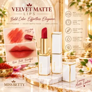 Lipstick Set Gold White Premium Long Lasting
