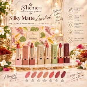 Matte Lipstick Set 5 Pcs Nude Shades Bold Coverage