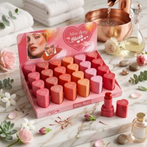 Heart Shaped Jelly Blush Set for Pakistani Brides & Office Ladies Clone