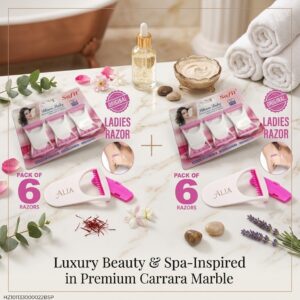 Ladies Razor Pack of 2 Pink White Stainless Steel