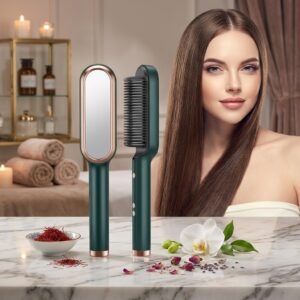 Green Hair Straightener Brush for Pakistani Women